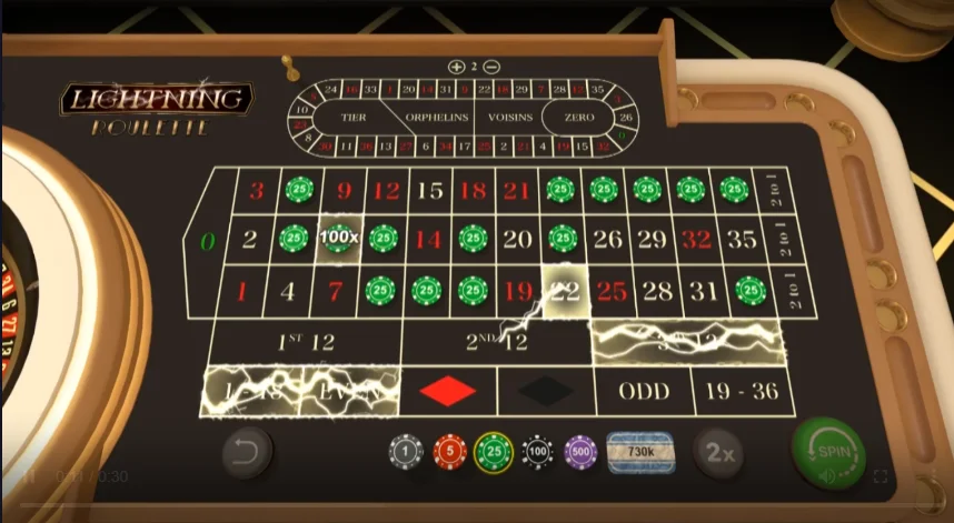 Lightning Roulette slot screenshot